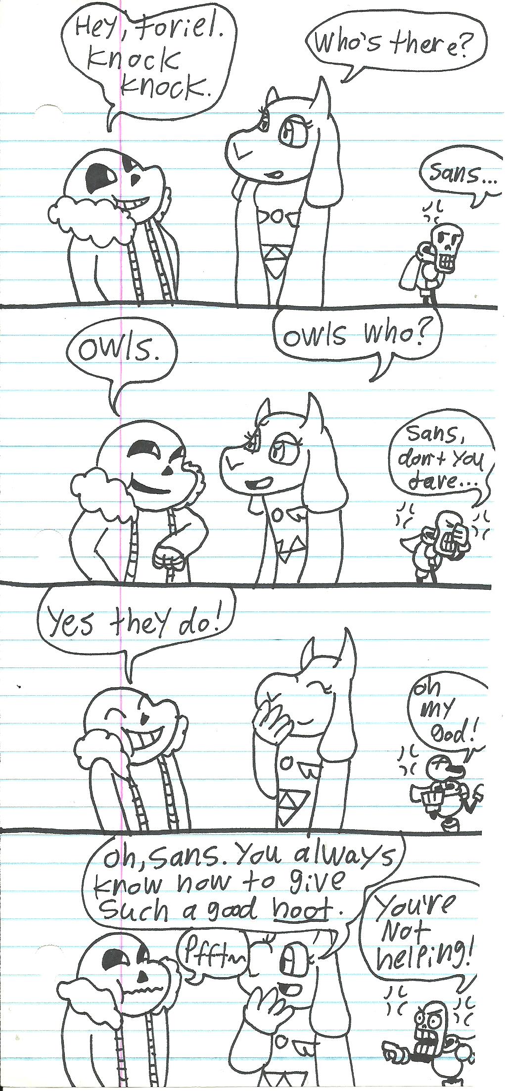 Sans telling a joke - Drawception