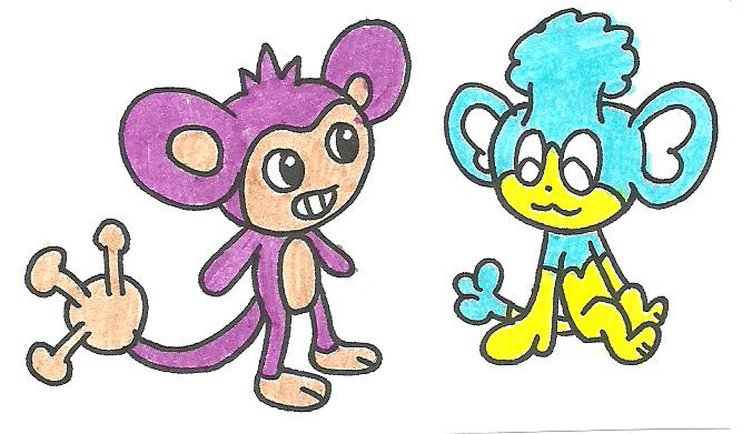 Aipom and Panpour