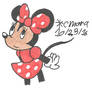 Minnie Mouse look up