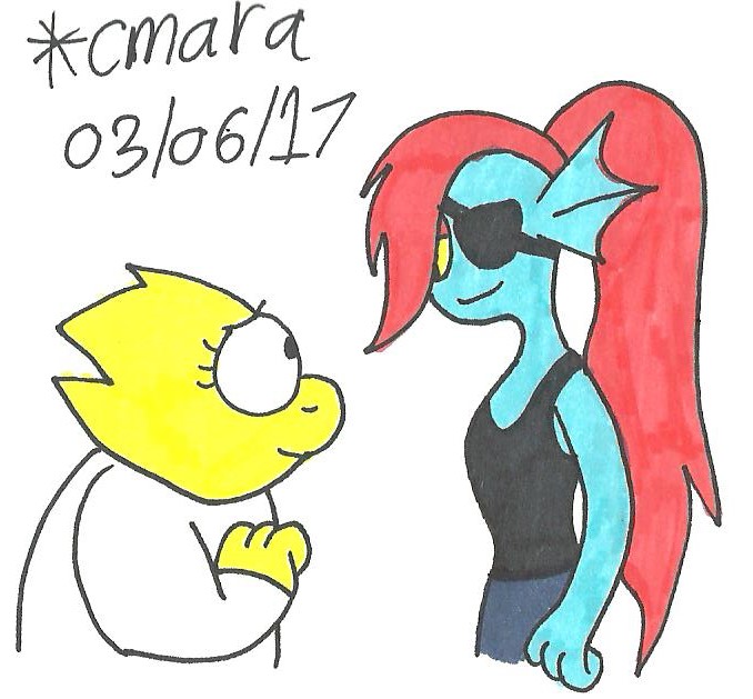 Alphys and Undyne