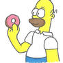 Homer Simpson and donut