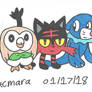 Sun and Moon Starters