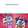 Unikitty and Puppycorn ship blank meme