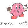 Kirby has cupcakes