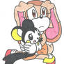 Cream and Emolga scared