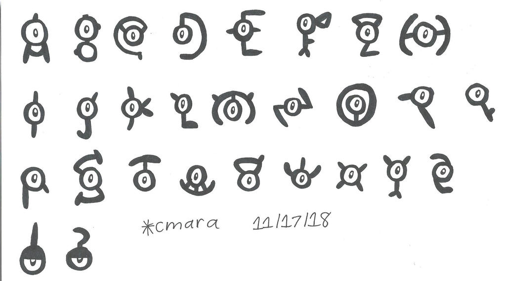 Unon Letters Unown Alphabet Unown font by Arien Epic - FontRiver