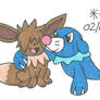 Eevee and Popplio