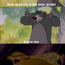 Baloo teaching Simba