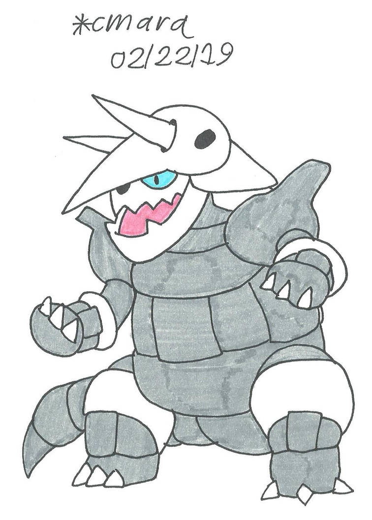 Aggron in battle by cmara on DeviantArt