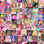 Pink Characters Collage