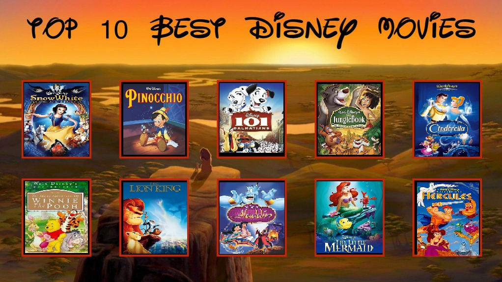 Top 10 Disney Movies by cmara on DeviantArt