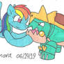 Rainbow Dash and Drednaw