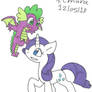Spike and Rarity hang out