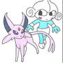 Espeon and Meditite