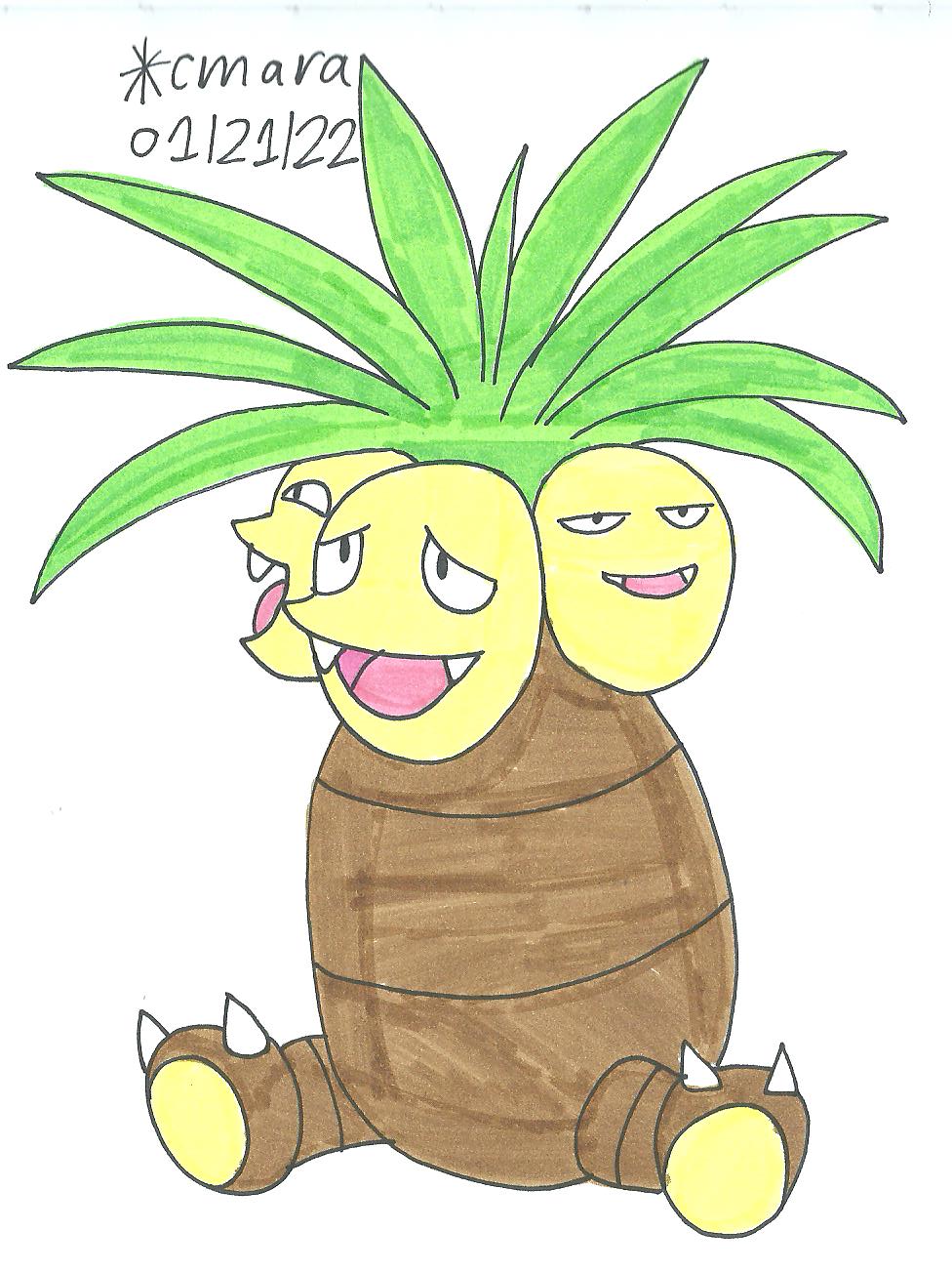 Exeggutor chilling out by cmara on DeviantArt