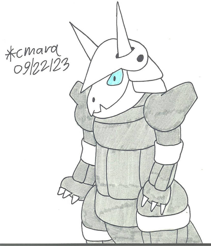 Aggron perked up by cmara on DeviantArt