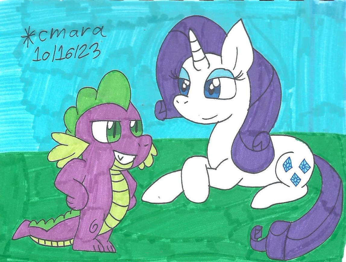 Rarity with Spike on RarityRarityRarity - DeviantArt