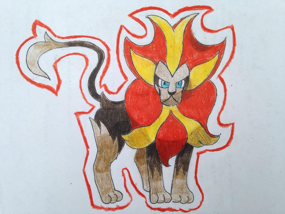 Male Pyroar #668 by Gotta-Sketchem-All on DeviantArt