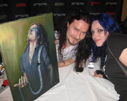 Giving Tuomas the painting