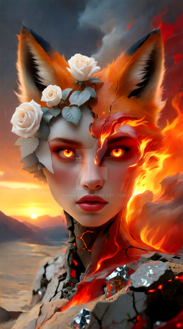 White Fire Deviantart White Roses and Fire by IrinaKapi on DeviantArt