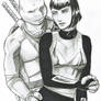 Inktober Leo and Karai