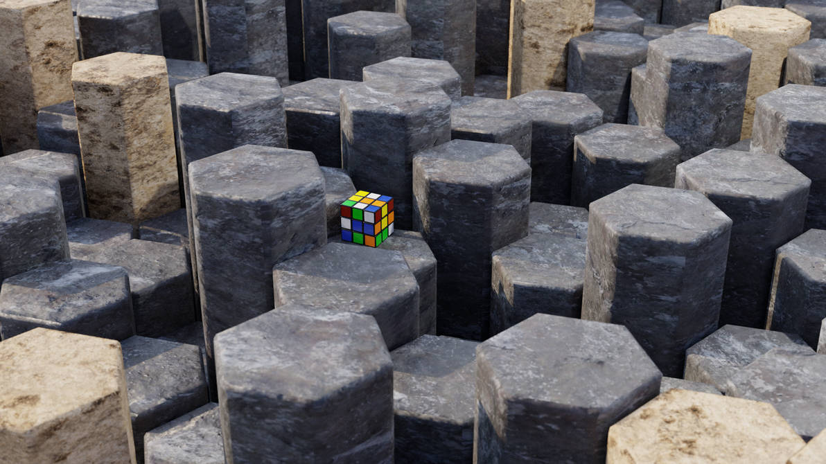 Normal Cube Rocks Some Rocks and a cube by ArcanistDebil on DeviantArt