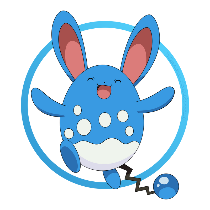 HD Azumarill 05 (Jumping) by pokevectors on DeviantArt