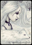 ACEO -- Black Winter Day by ElvenstarArt