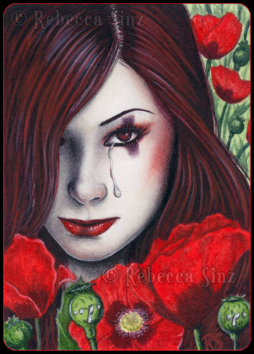 ACEO -- Opium Poppy