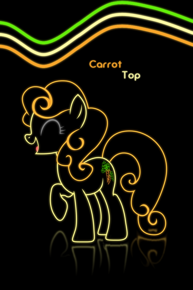 Carrot Top's Neon iOS wallpaper