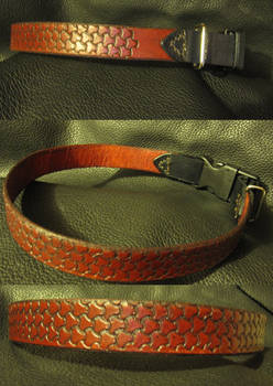 21 in Large Leather Dog Collar