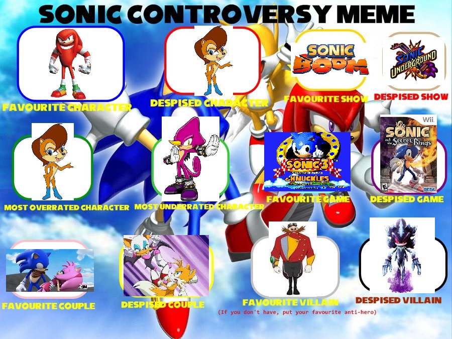 My Sonic Controversy Meme