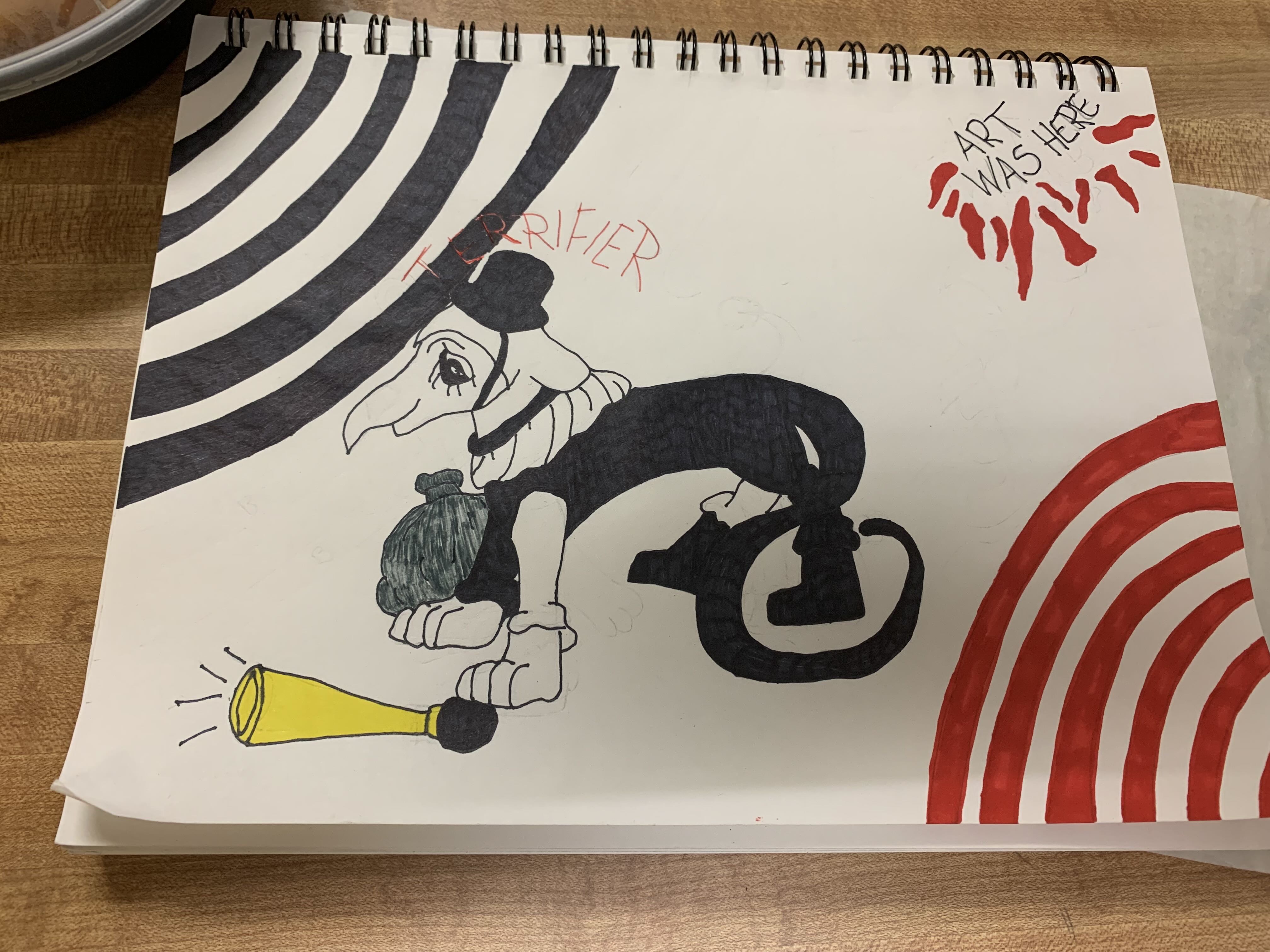 Terrifier as a dog by demonbby1 on DeviantArt