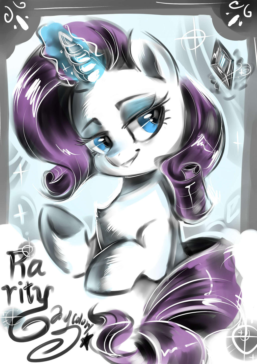 Puffed Rarity Deviantart Rarity by OofyColorful on DeviantArt