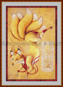 Kitsune cross stitch pattern