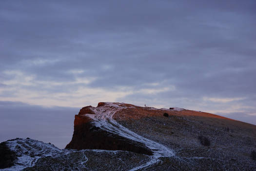 Lone Figure on the Crags