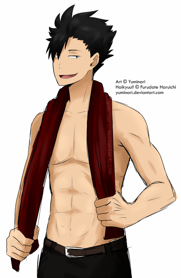 photo Kuroo Shirtless kuroo tetsurou fanart sketch by