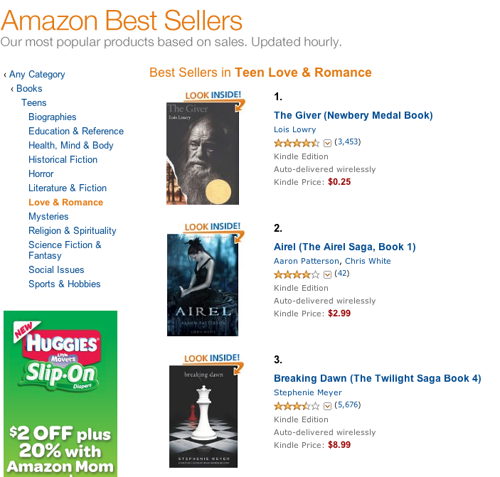 Airel is outselling Twilight!