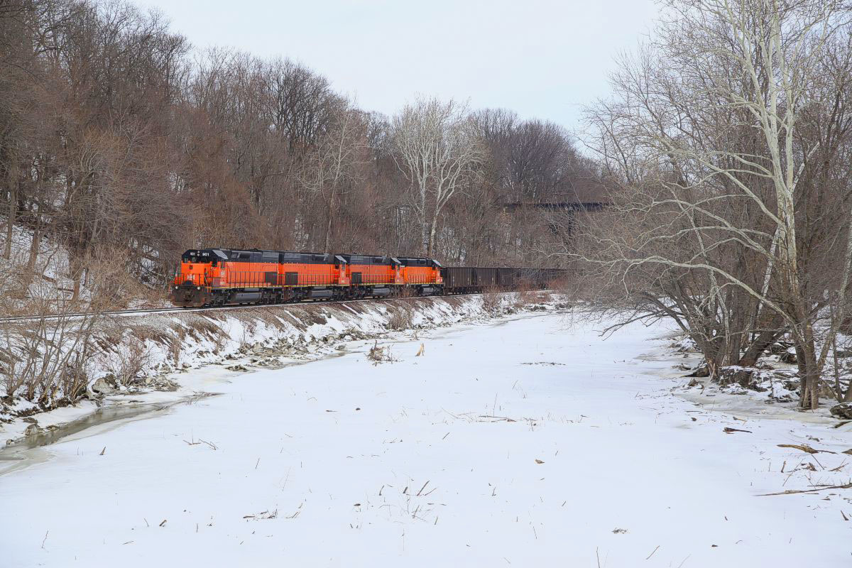 Orange on white