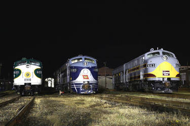 Old Diesel's At Night