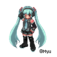 Pixel Art - Hatsune Miku by Ponpokorin