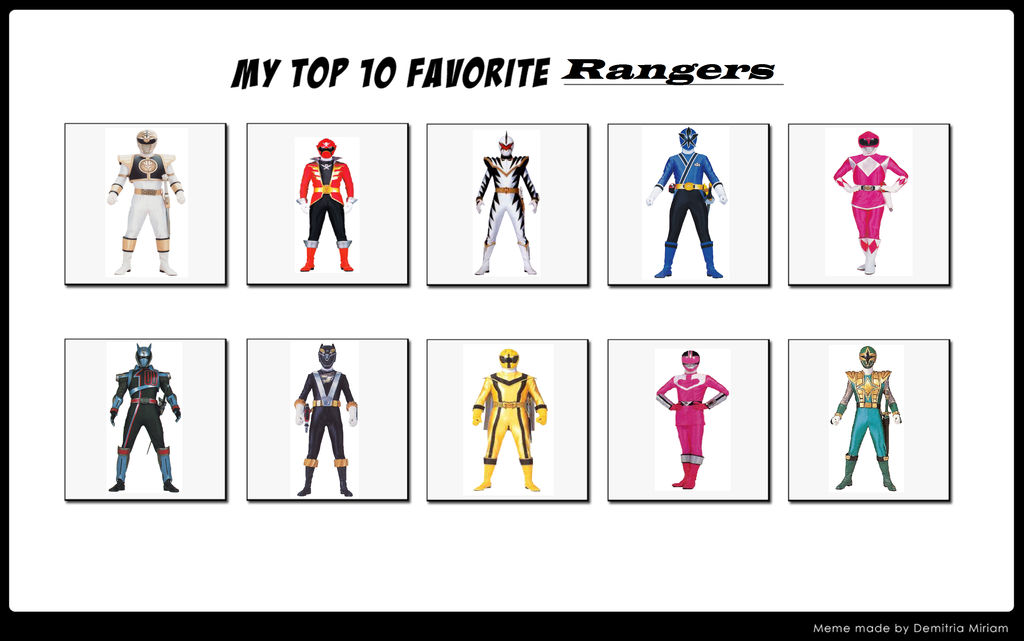 My Top 10 Favorite Rangers by RebeloftheDawn95 on DeviantArt