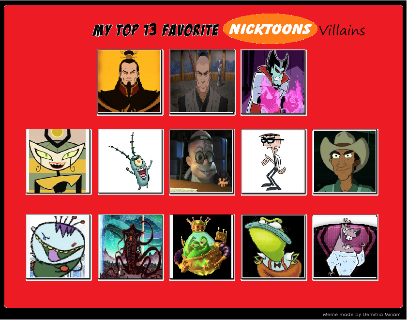 My Top 13 Nicktoon Villains By Dawn Fighter1995 On Deviantart My Top 13 Nicktoon Villains By Dawn Fighter1995 On Deviantart
