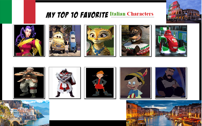 Vibrant Characters With Italian Accents, Artwork Collection Vibrant Characters With Italian Accents, Artwork Collection