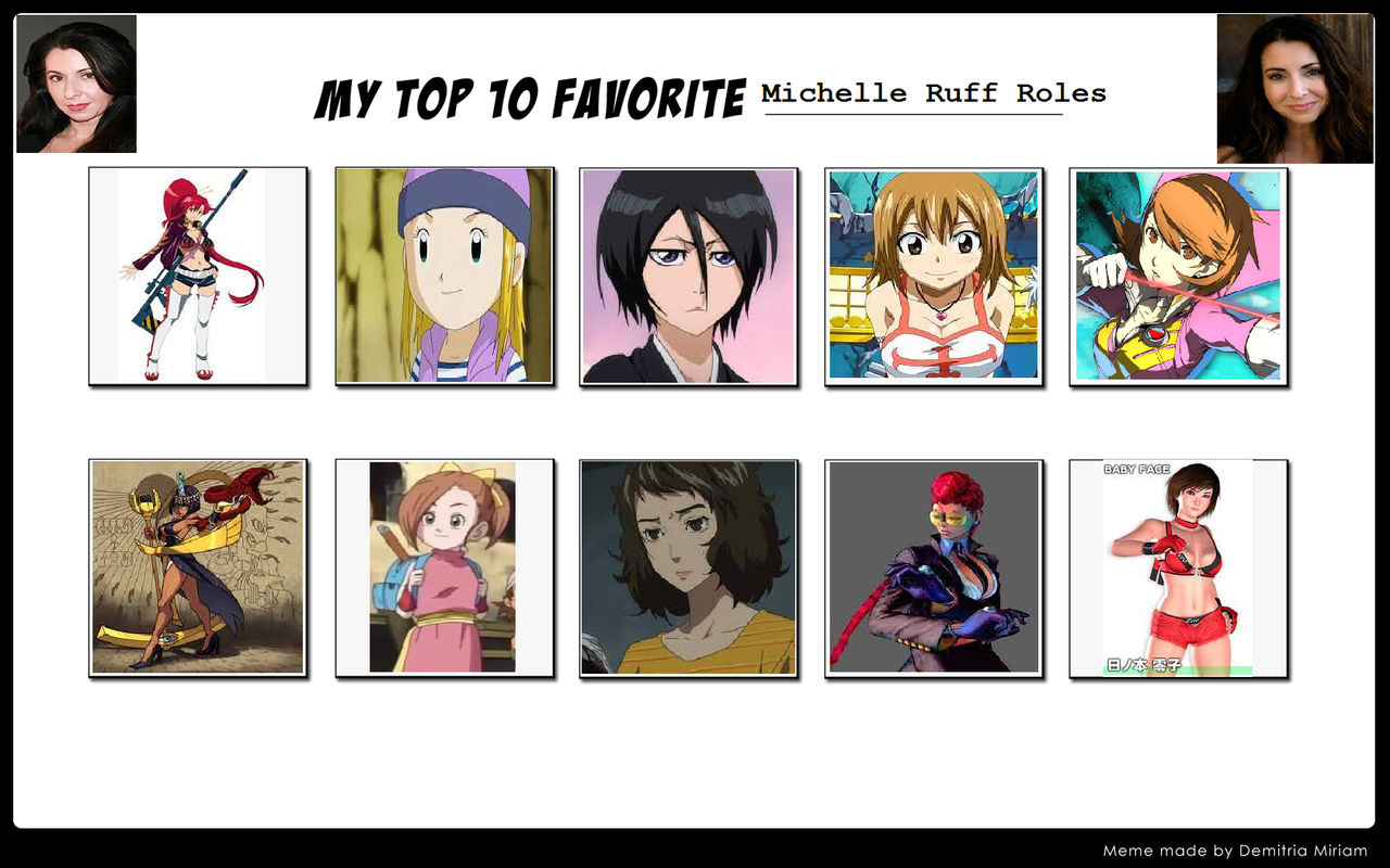My Top 10 Michelle Ruff Roles by RebeloftheDawn95 on DeviantArt