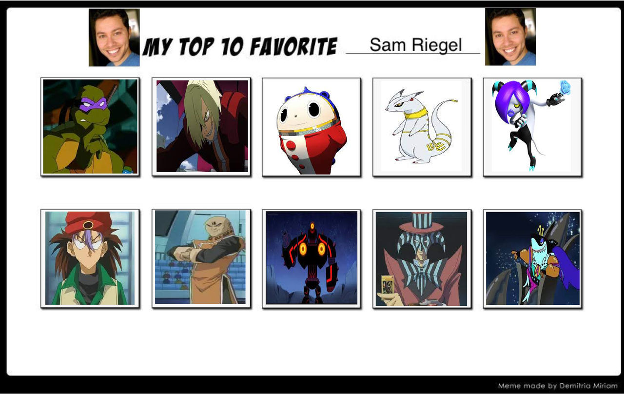 My Top 10 Sam Riegel Roles by RebeloftheDawn95 on DeviantArt