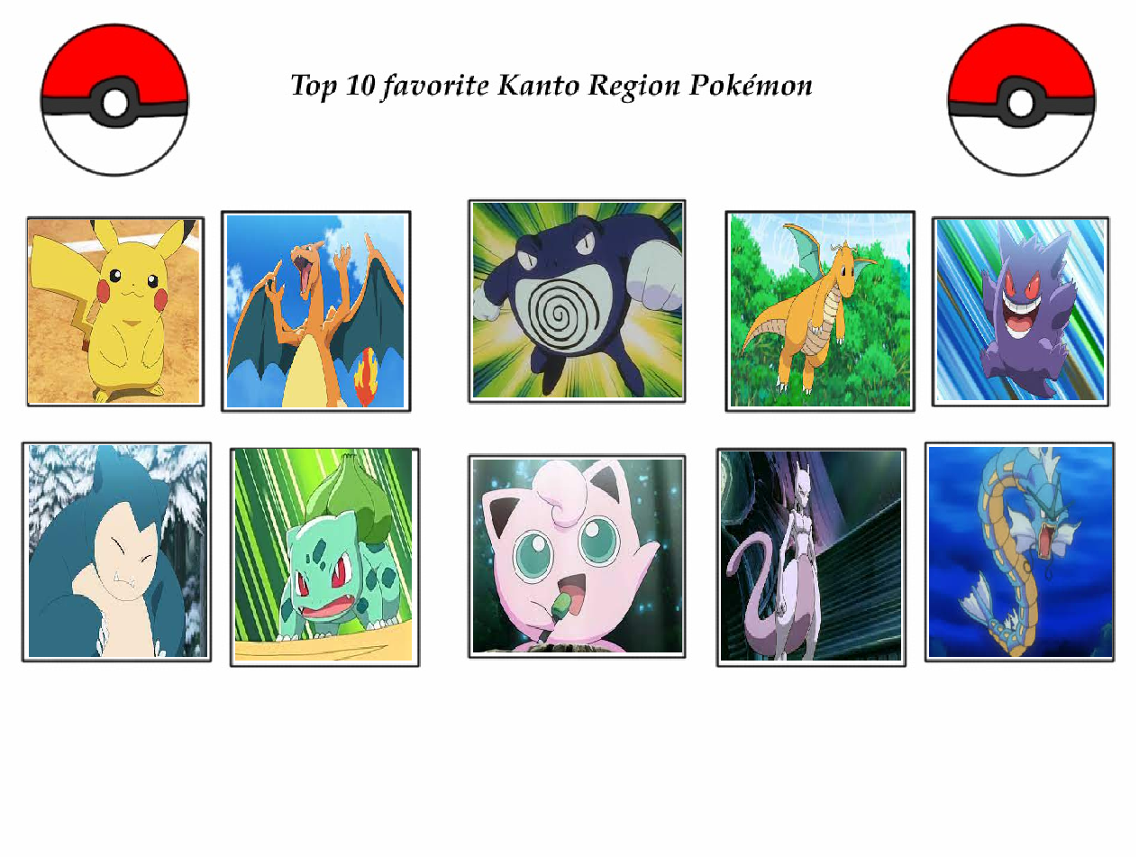 My Top 10 Favorite Kanto Pokemon by RebeloftheDawn95 on DeviantArt