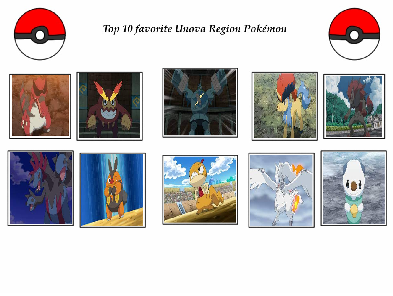 Top 10 Unova Pokemon