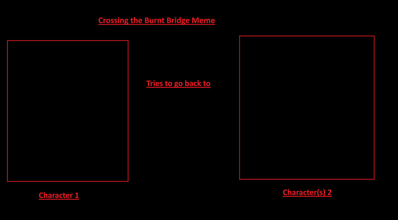 Crossbridge Meme Crossing the Burnt Bridge Meme by RebeloftheDawn95 on DeviantArt
