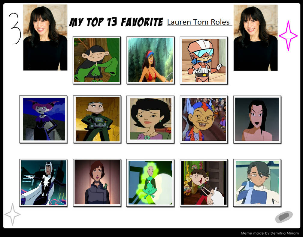Tom Roles My Top 13 Lauren Tom Roles by RebeloftheDawn95 on DeviantArt